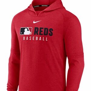 NIKE CINCINNATI REDS MENS RED AC LIGHTWEIGHT LONG SLEEVE LIGHTWEIGHT HOODIE